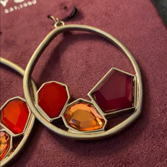 NEW Lucky Brand multi stone hoop earrings - Picture 6 of 9